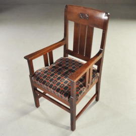 Antieke stoelen / Mahoniehouten armstoel / bureaustoel in Amsterdamse School ca. 1915 (No.222422)