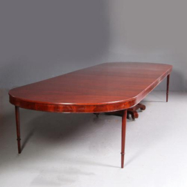 Antieke tafel / brede coulissentafel voor 20 personen Biedermeier ca. 1825 mahonie (No.693144)