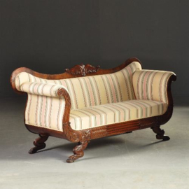 Antieke banken / De iconische  Hollandse Biedermeier sofa ca. 1825 in mahonie (No.221159)