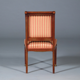 Stel van 6 Mahonie stoelen Empire door Pander ca 1890 incl stof naar wens  (No.440545)