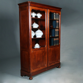 Boekenkast voor een wiskundige in massief mahonie ca 1840 Hollands (No.271730)