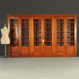 Antieke kast / zeer brede bibliotheekkast / servieskast ca. 3,5m. Victoriaans / Edwardian (No.582831)