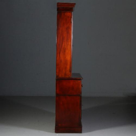 Antieke kast / Engelse boekenkast / servieskast met schrijflade ca. 1880 (No.693043)
