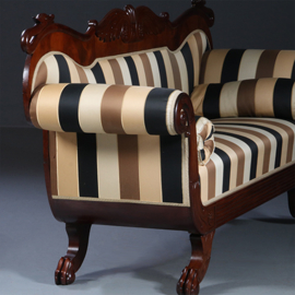 Antieke BAnken / Biedermeier sofa met gestoken zwanen ca. 1825 mahonie (No.881615)