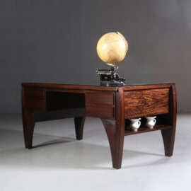 Antieke bureaus / Groot Coromandel bureau met bureaustoel Art Deco ca. 1910 (No.702548)