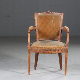 Antieke stoelen / Stel van 8 Hollandse Louis Seize stoelen ca. 1800 incl stoffering naar wens (No.570551)