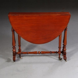 antieke bijzettafels  / Sutherland table ca. 1890 in massief mahonie (No.722115)