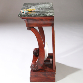 Klein vroeg Biedermeier trumeau of wandtafel met lade en spiegel Hollands ca 1815 (No.971730)