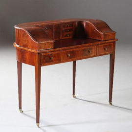 Antieke bureaus / Carlton House desk in mahonie Mid Victorian  ±1870 vrijstaand (No.841267)