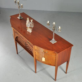 Antieke kast / Notenhouten sideboard ca. 1900 met geheime jalousie compartiment (No.281104)