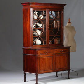 Antieke servies of boekenkast gestempeld Maple and Co ca. 1890 Engeland (No.910825)