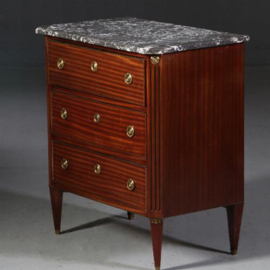 Antiek ladenkast / mahonie commode met marmer blad ca. 1910 (No.732516)