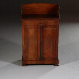 Antieke kast / Klein Hollands waskastje óf Nespresso-kastje ca. 1840 met wasdoek ingelegd (No.522362)