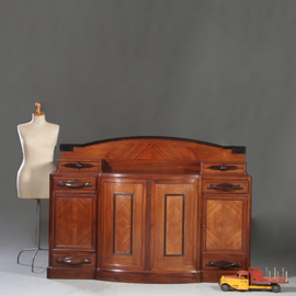 Art Deco Dressoir "t Woonhuys" ca 1920 mahonie Coromandel grepen met zeewezens  (No.960410)