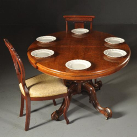 Antieke tafel / Grote tilttoptable ovaal wortelnoten ca. 1860 Engeland (No.472060)