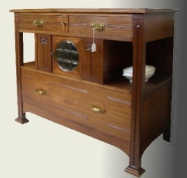 Antiek mahoniehouten dressoir / sideboard 1890-1900 (No.8352)