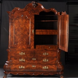 Antieke kast / Hollands Louis Quinze of Rococo kabinet ca. 1750  (No.806923)