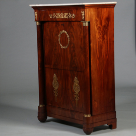 Empire secretaire abattant of klepbureau in mahonie met brons (No.260640)