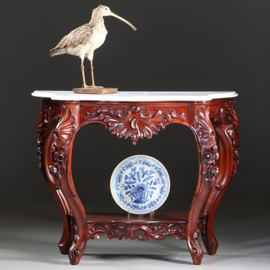 Hollands Willem III trumeau of console rijk gestoken mahonie ca 1875 (No.950315)