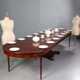 Antieke tafel / coulissentafel voor 16 personen Biedermeier ca. 1825 mahonie (No.692811)