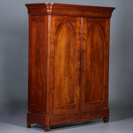 Vroeg Biedermeier notariskast in bloemmahonie met prachtig interieur ca 1820 (No.440515)