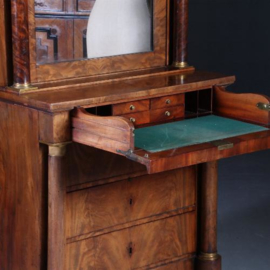 Antieke kasten / Empire bureau / schrijfkabinetje ca. 1810 mahonie Frankrijk (No.562212)