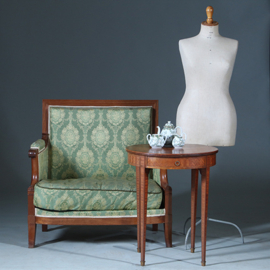 Empire bankje + 2 zetels incl  bekleding naar wens massief mahonie ca 1810 (No.281425)