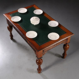 Antieke schrijftafel / Hollandse koloniale schrijftafel ca.1875 in palissander (No.780143)