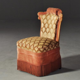 Antieke stoelen / Zeldzame impératrice ca. 1875 geheel bekleed en uitzonderlijk goed bewaard (No.123053)