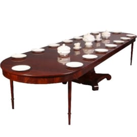 Antieke tafels / coulissentafel voor 16 personen Biedermeier ca. 1825 mahonie (No.682811)