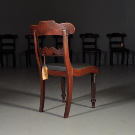 Antieke stoelen / Stel van 6 Vicoriaanse stoelen ca. 1850 mahonie (No.332031)