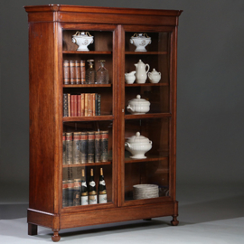 Biedermeier boekenkast ca 1830 in mahonie (No.951425)
