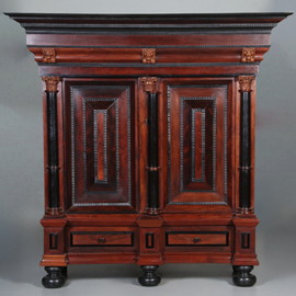 Kolomkast Palissander met ebben ca 1670 in zeer fraaie staat (No.461540)