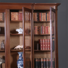 Allemachtig grote bibliotheekkast met 5 deuren ruim 3 meter breed ca 1925 (No.212810)
