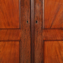 Antieke kast / Hollandse laat biedermeier 2-deurskast ca. 1835 in fijne oude kleur (No.281364)