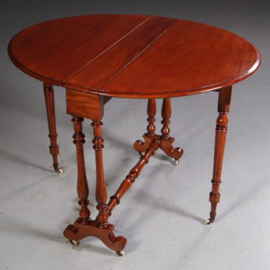 antieke bijzettafels  / Sutherland table ca. 1890 in massief mahonie (No.722115)