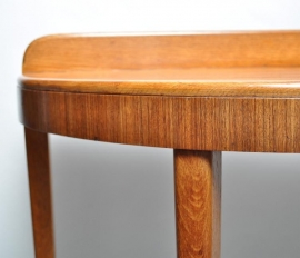 Art Deco / halfmaantje / Demi-lune Arts & Crafts eiken met Wengé jaren `30. (No.84152)