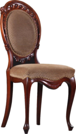Antieke stoelen / Stel van 6 mahonie stoelen gesigneerd Horrix 'S Gravehagen, gestoken met asymmetrische kronen (No.920156)
