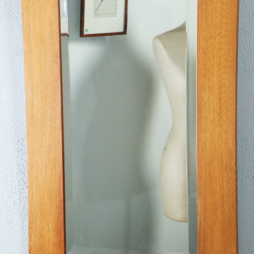 Art Deco of Haagse School spiegel facet geslepen met console ca 1920 (290823) - 1,11 m hoog