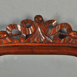Antieke spiegels / Hollandse Soesterspiegel in notenhout met afneembaar kroontje (No.741545)