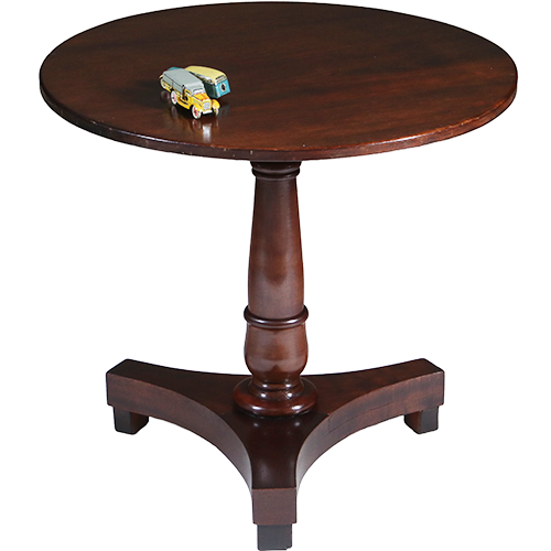 Ronde Biedermeier salontafeltje in mahonie ca. 1830 (No.301815)