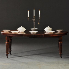 antieke tafel / Victoriaanse wind out table notenhout ca. 1880 met slinger (No.293052)