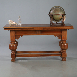 Lange smalle Renaissance tafel ca 1630 eikenhout met originele bladen tot 12 personen (No.922215)