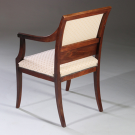Stel van 10 directoire stoelen in hiërarchische maten incl nieuwe bekleding naar wens  (No.211745)