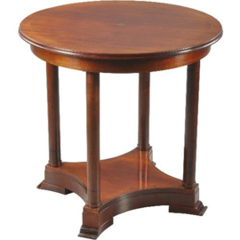 Antieke bijzettafels / Rond mahonie wijntafeltje ca. 1910 Empire stijl  (No.300758)