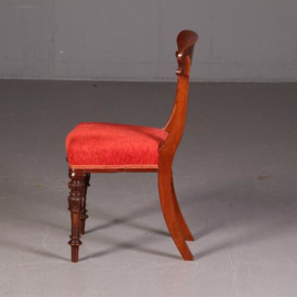 Antieke stoelen / Stel van 6 mahonie eetkamerstoelen ca. 1840 William IV / Victoriaans (No.532111)