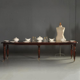 Antieke tafel / Engelse coulissentafel / pull out table ca. 1875 tot ruim 3 m. te vergroten (No.501310)