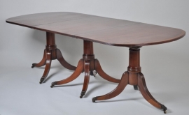 Antieke tafel / D-endtable 3,50 X 1,00 m. Mahonie ca. 1870 - 12 personen (No.84155)