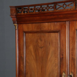 Antieke kast / Uitzonderlijk klein kabinet Hollands neoclassicistisch  ca. 1790 mahonie (No.723047)