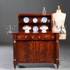 Antiek buffet / Empire klapbuffet ca. 1810 met uittrekbare etageré en zijbladen (No.780148)